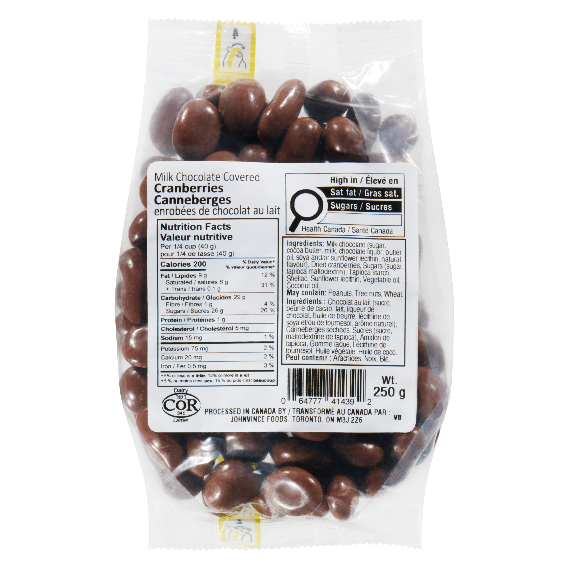 Milk Chocolate Covered Cranberries