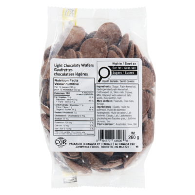 Johnvince Foods Light Chocolaty Wafers 260 g, $2.31/100g