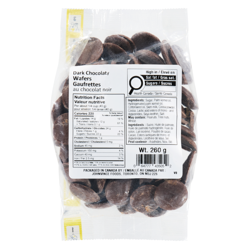 Dark Chocolaty Wafers