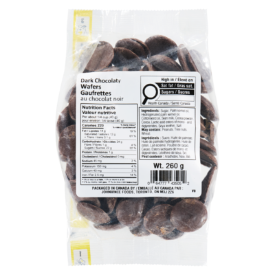Johnvince Foods Gaufrettes au chocolat noir 260 g, 2,31 $/100g