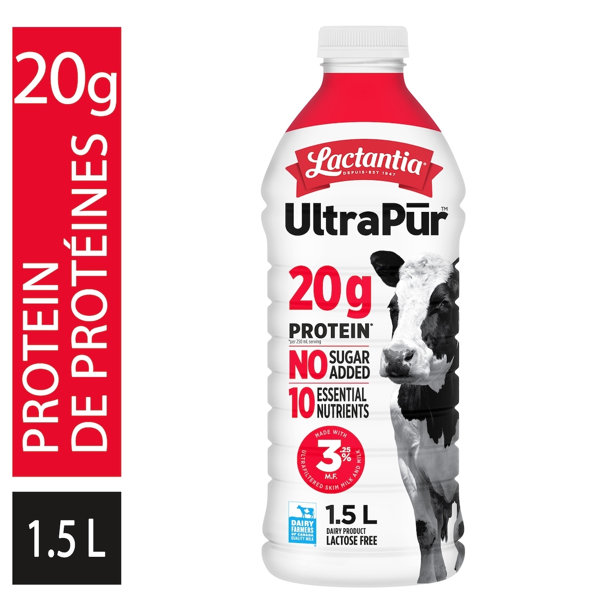 Lactantia Ultrapur Protein Ultra-Filtered Milk 3.25% 1.5 l, $0.40/100ml
