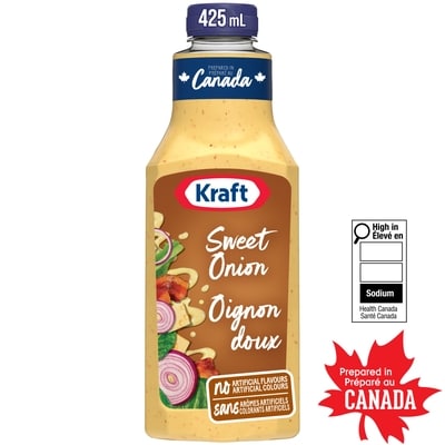 Kraft Vinaigrette oignon doux, bouteille 425 ml, 1,17 $/100ml