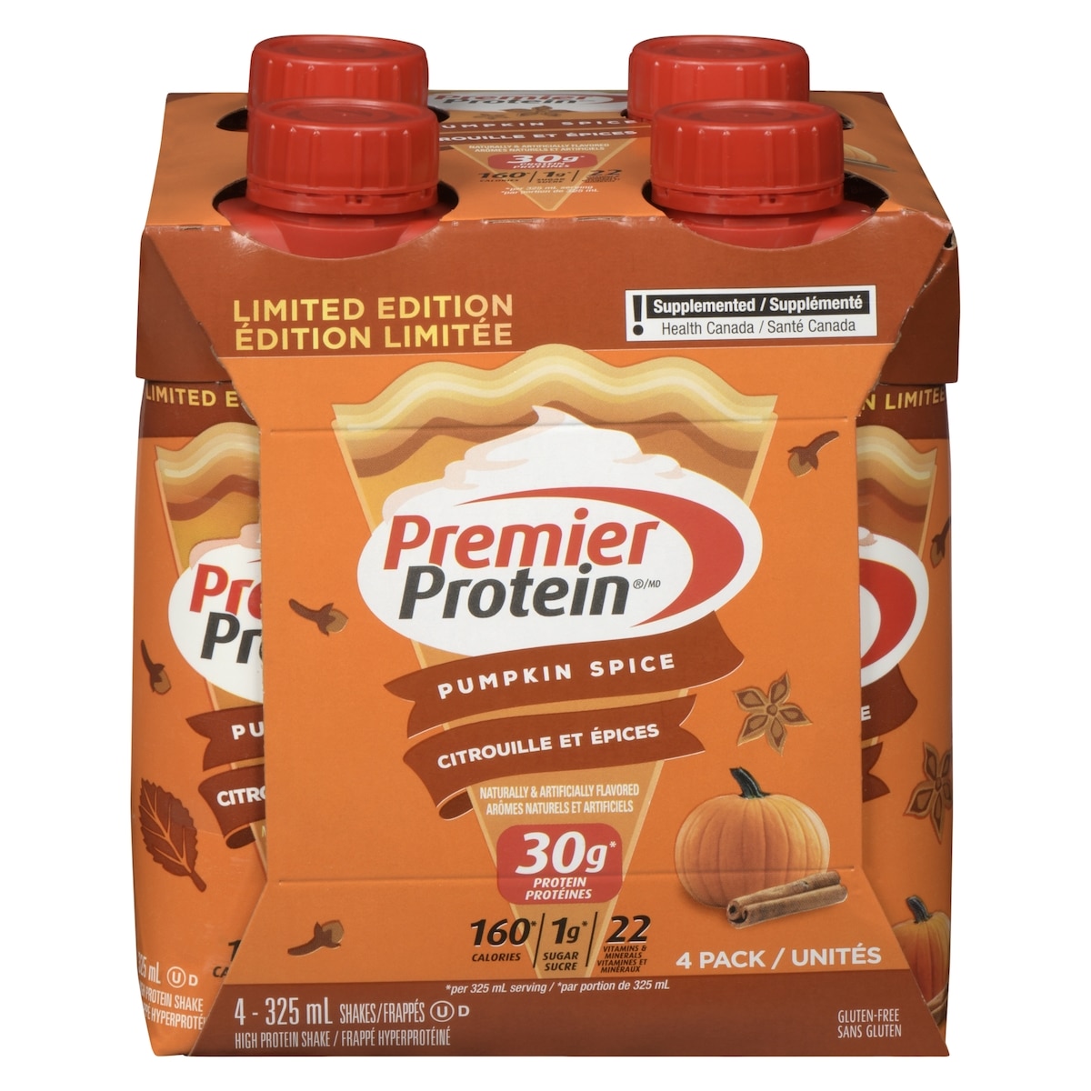 Premier Protein Shakes Pumpkin Spice Limited Edition 4x325.0 ml, $0.96/100ml