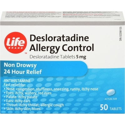 Life Brand Desloratadine Allergy Control Desloratadine Tablets 5mg 50 ea, $0.16/1ea