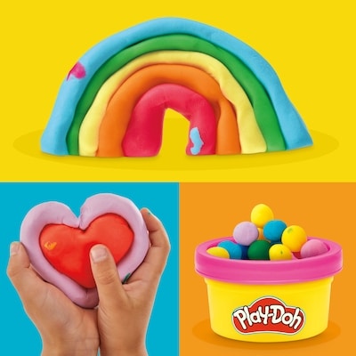 Play-Doh Pack de 50 pots arc-en-ciel, mini pots de pâte à modeler