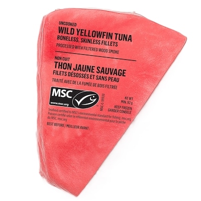 null Wild Yellowfin Tuna Fillet, Boneless Skinless 92 g, $3.26/100g