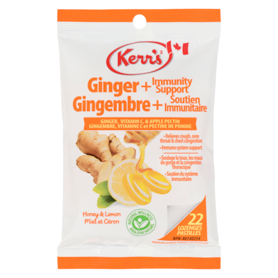Kerr’s Gingembre et soutien immunitaire 22 ea, 0,20 $/1ch