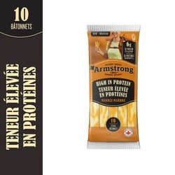 Armstrong Bâtonnets de fromage teneur élevée en protéines cheddar marbré 210 g, 2,86 $/100g