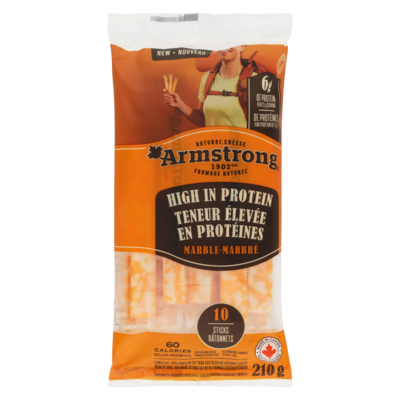 Armstrong Fromage cheddar léger marbré 19 % m.g. 210 g, 3,33 $/100g
