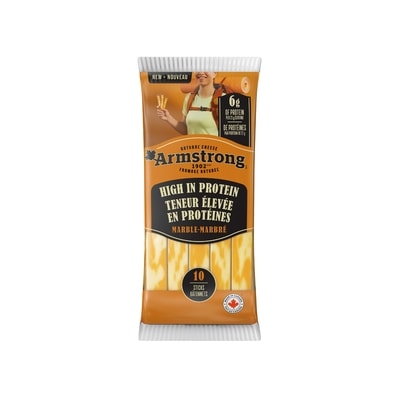 Bâtonnets de fromage teneur élevée en protéines cheddar marbré