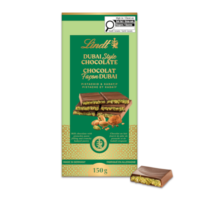 Lindt Dubai Style Chocolate Bar 150 g, $11.99/100g