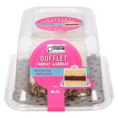 Dufflet Cakelet Neapolitan 485 g, $4.12/100g