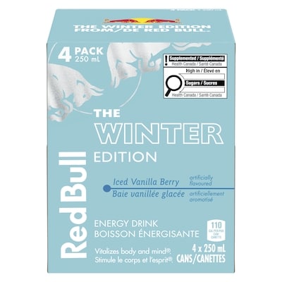 Red Bull Energy Drink Iced Vanilla Berry 4x250.0 ml, $1.00/100ml