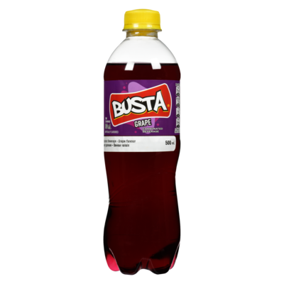 Busta Boisson gazeuse au raisin 500 ml, 0,40 $/100ml