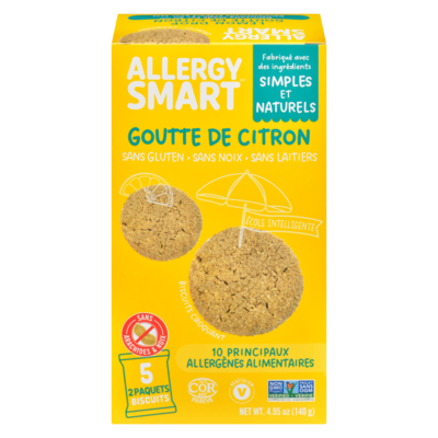 Allergy Smart Biscuit goutte de citron 140 g, 4,28 $/100g