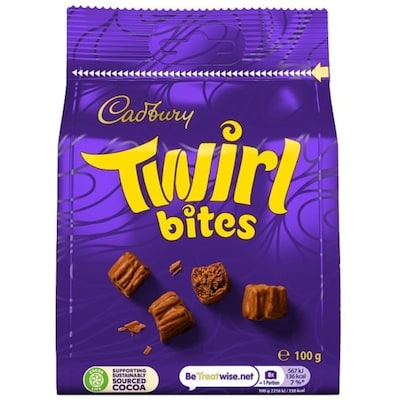 Cadbury Twirl Bites 100 g, 6,89 $/100g