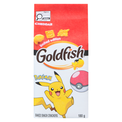 Pepperidge Farm Goldfish Cheddar Crackers Pokémon Limited Edition 180 g, $2.66/100g