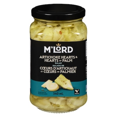 M'Lord Artichoke Hearts & Hearts Of Palm Salad 340 ml, $1.76/100ml