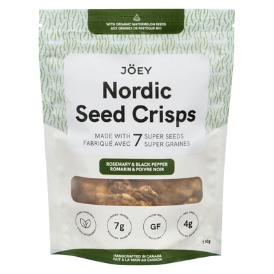 Joey's Nordic Seed Crisps Rosemary & Black Pepper 110 g, $8.17/100g