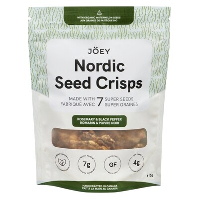 Joey’s Nordic seed crisps romarin & poivre noir 110 g, 8,63 $/100g