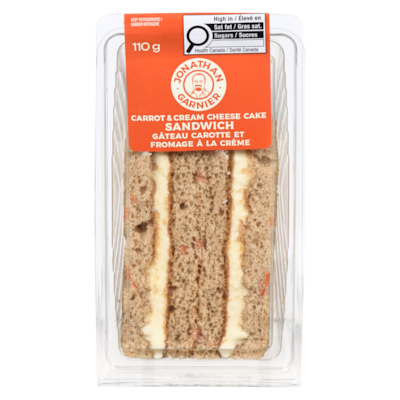 Jonathan Garnier Sandwich gâteau carotte et fromage à la crème 110 g, 4,55 $/100g