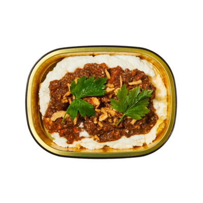 null Bœuf braisé avec purée de pommes de terre 410 g, 1,95 $/100g