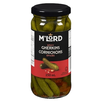 M'Lord Spicy Gherkins 250 ml, $2.00/100ml
