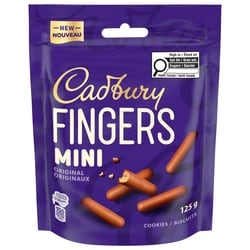 Cadbury Mini Fingers Original Cookies Chocolatey Cookie Biscuits Bite-Sized 125 g, $4.39/100g