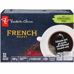 President's Choice French Roast Single Serve Coffee Pods 12 ea, $0.83/1ea