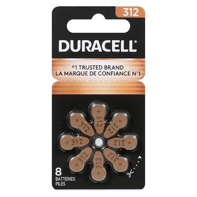 Duracell Hearing Aid Battery 312 8 ea, $2.50/1ea