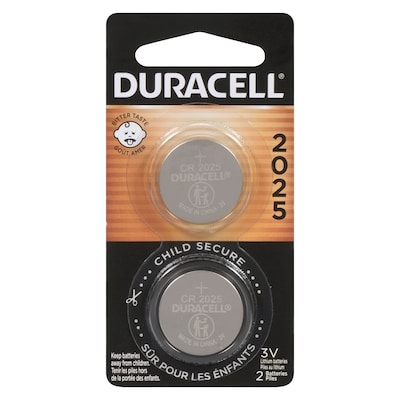 Duracell 3v Lithium Batteries Cr2025 2 ea, $7.00/1ea