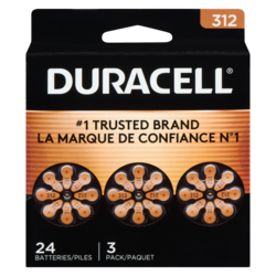 Duracell Piles zinc-air 1,45 v 312 24 ea, 1,33 $/1ch