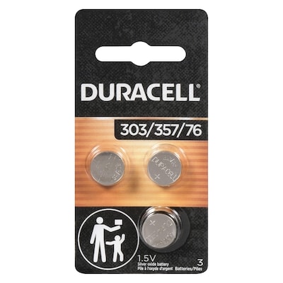 Duracell Silver Oxide Battery D303/357/76b3 3 ea, $5.33/1ea