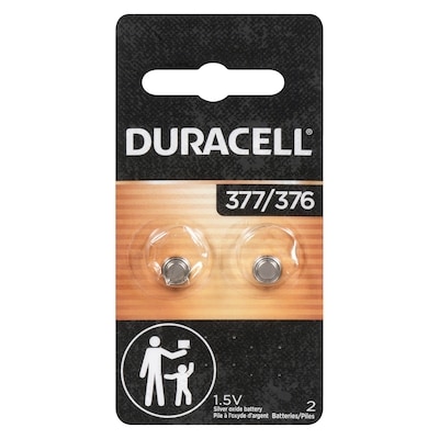 Duracell Silver Oxide Battery D377/376b2 2 ea, $8.50/1ea