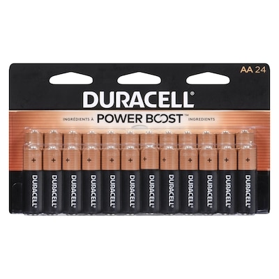 Duracell Piles alcalines aa 24 24 ea, 0,79 $/1ch