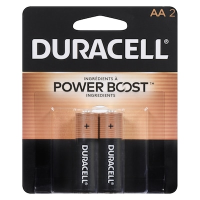 Duracell Piles alcalines aa 2 2 ea, 1,75 $/1ch