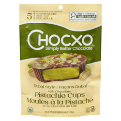ChocXO Milk Chocolate Pistachio Cups Dubai Style 98 g, $7.13/100g