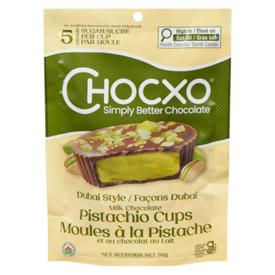 ChocXO Moules à la pistache et au chocolat au lait façons dubaï 98 g, 9,69 $/100g