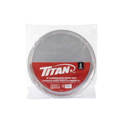 Titan Aluminum Round Serving Trays 5 ea, $2.40/1ea