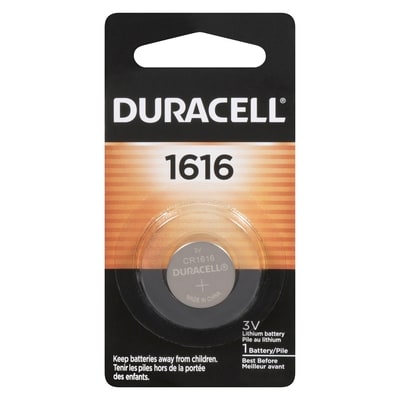 Duracell 3v Lithium Battery Cr1616 1 ea, $9.00/1ea