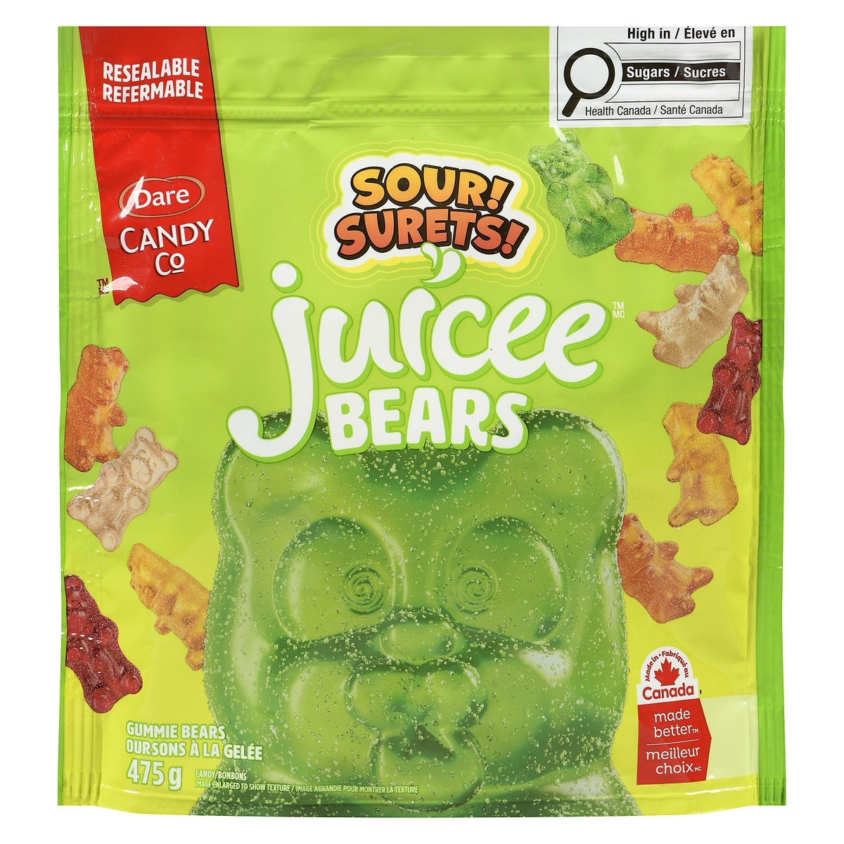 Dare Candy Sour Gummie Bears 475 g, $1.64/100g