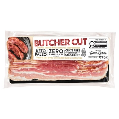 Gold Label Butcher Cut Thick Bacon 375 g, $2.13/100g