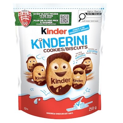 Ferrero Rocher KINDERINI Biscuits, 20 unités, biscuits sablé 250 g, 3,20 $/100g