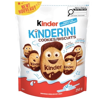 FERRERO ROCHER KINDERINI Biscuits, 20 unités, biscuits sablé 250 g, 3,72 $/100g