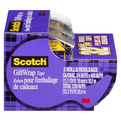 Scotch Giftwrap Tape 3 ea, $1.67/1ea
