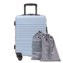 MILLENNIUM BY TRAVELWAY 20" Hardside Carry-On Spinner Luggage with Laundry Bag and Shoe Bag - Blue 3 ea, $26.33/1ea