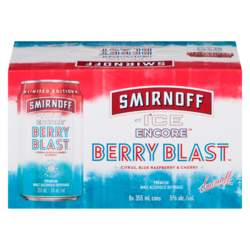 Smirnoff Premium Malt Alcoholic Beverage Berry Blast Limited Edition (ID required at pick-up) 6x355.0 ml, $0.72/100ml