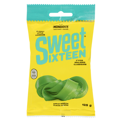 Mondoux Classic Little Licorices Apple Ribbon 125 g, $2.79/100g