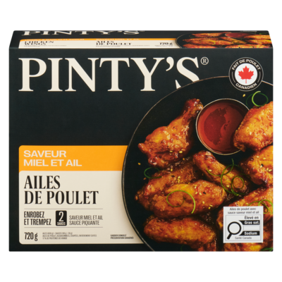 Pinty’s Ailes de poulet miel et ail 720 g, 2,64 $/100g