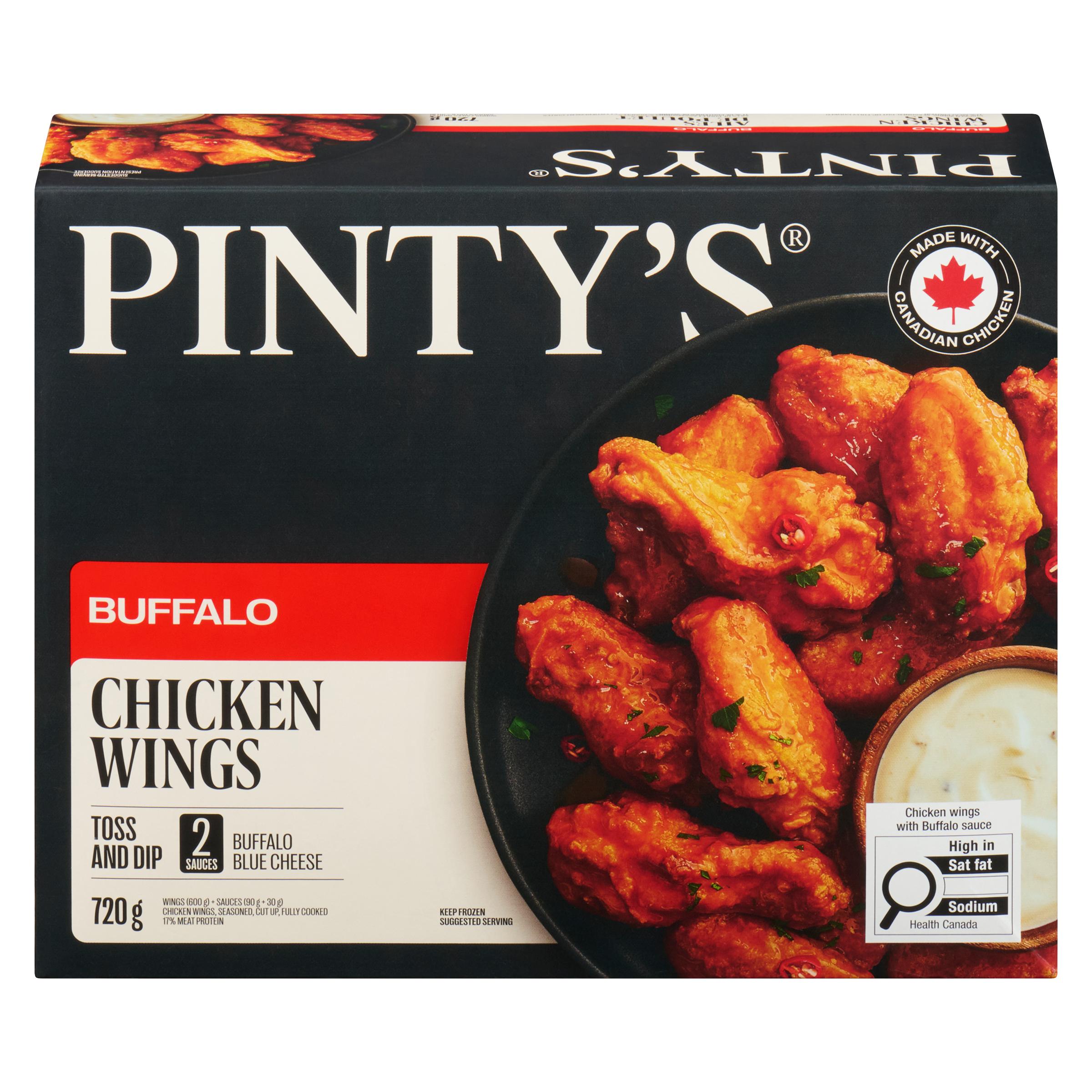 Pinty's Chicken Wings, Buffalo 720 g, $2.64/100g